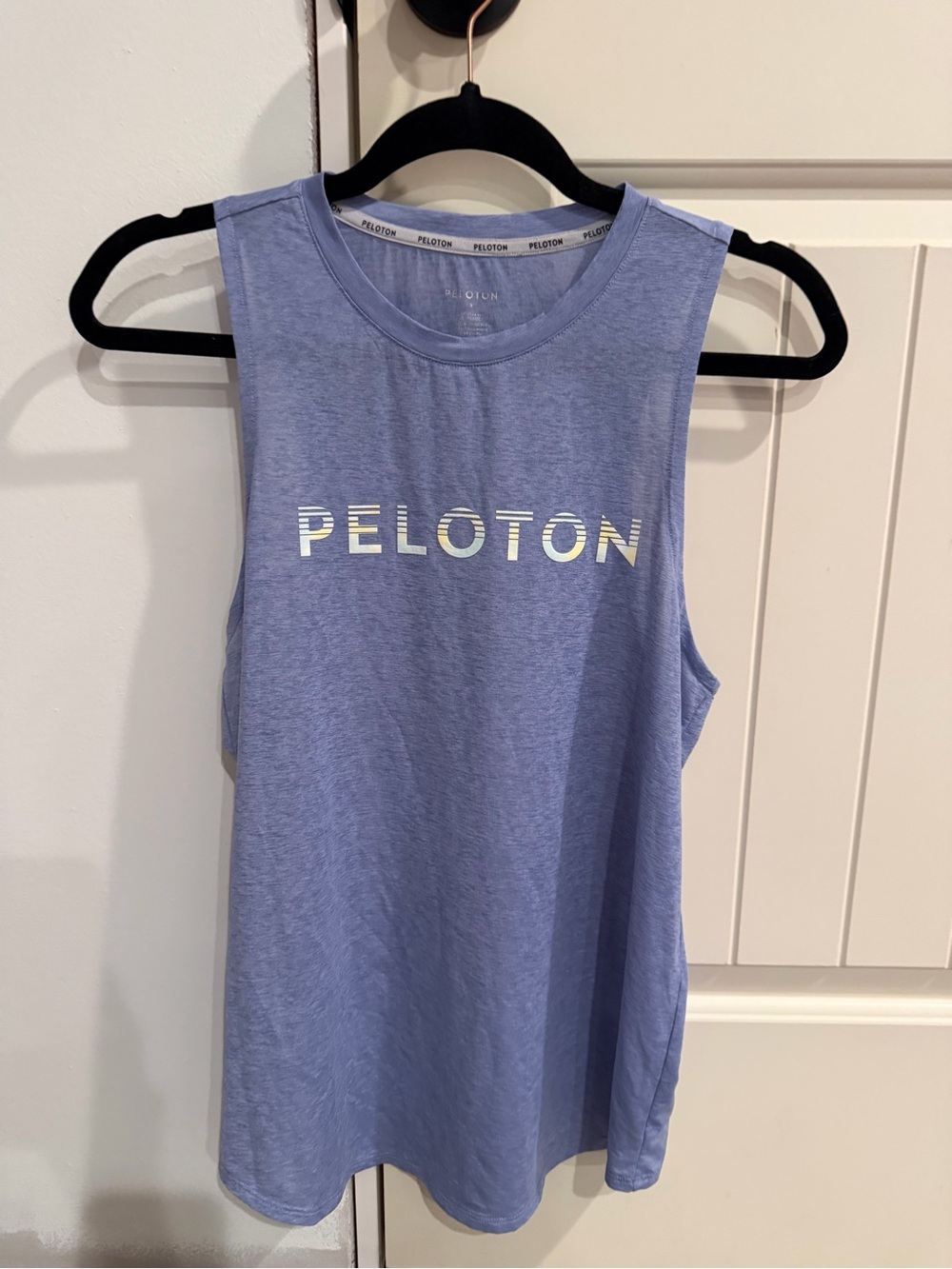 Peloton Lavender Muscle Tank with Metallic Logo